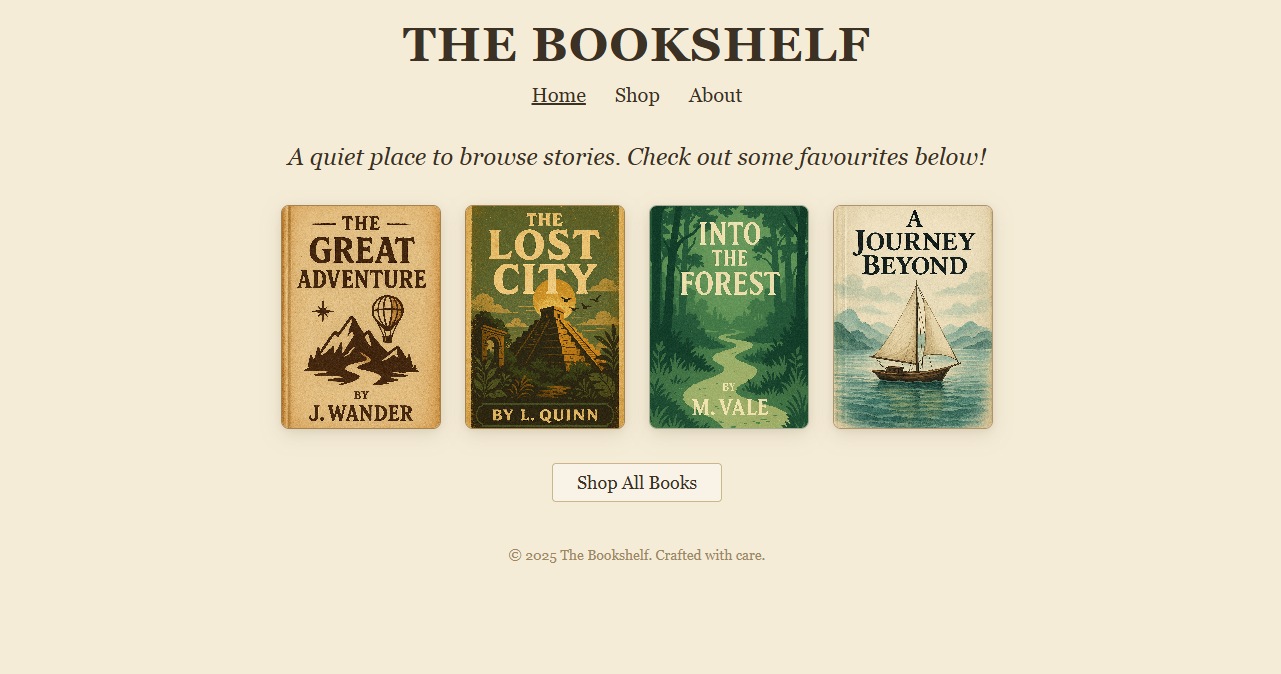 Bookstore storefront sample build preview