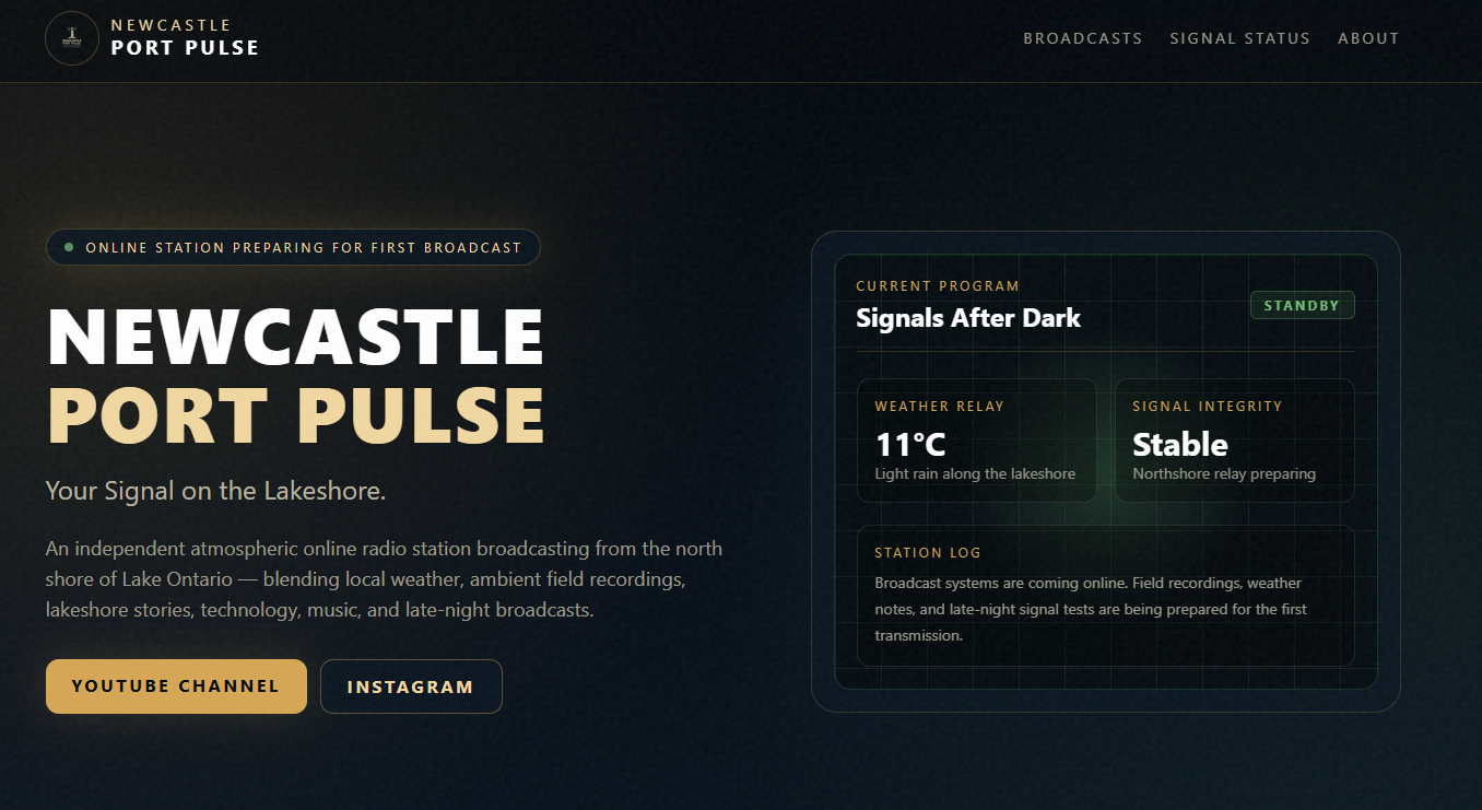 Newcastle Port Pulse Radio Site Preview