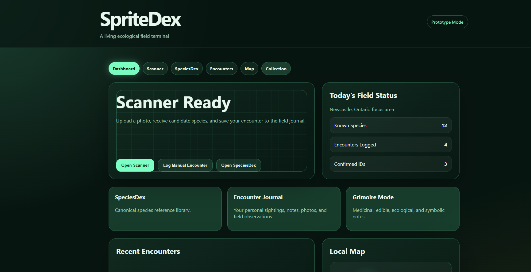 Earth's Pokedex Demo